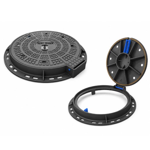 Döküm Rögar Kapağı Ø600 mm B125 | DKT-600-B2 - Kent Kompozit Döküm Rögar Kapağı