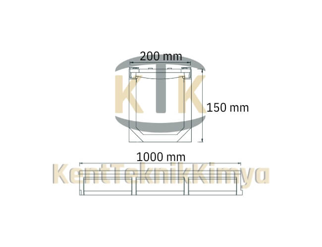 Kompozit Drenaj Kanalı 200x1000x150 mm - Kent Teknik Kimya