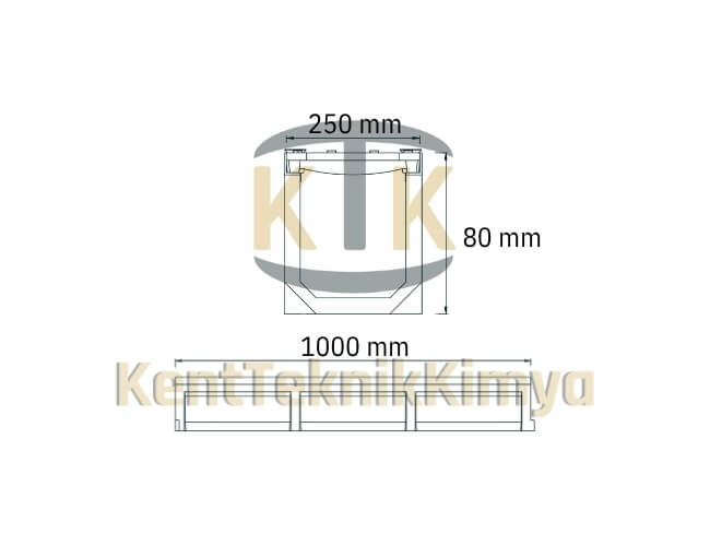 Kompozit Drenaj Kanalı 250x1000x80 mm - Kent Teknik Kimya