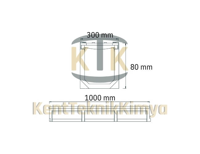 Kompozit Drenaj Kanalı 300x1000x80 mm - Kent Teknik Kimya