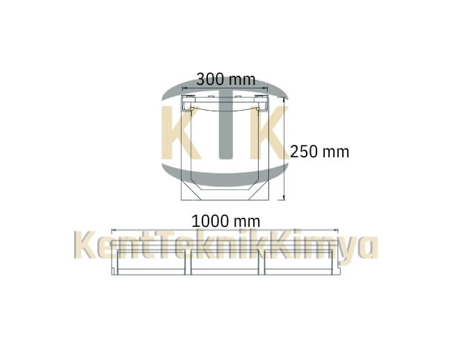 Kompozit Drenaj Kanalı 300x1000x250 mm - Kent Teknik Kimya
